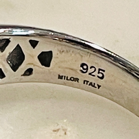 Milor Black Spinel Sterling Large Ring - Picture 3 of 9